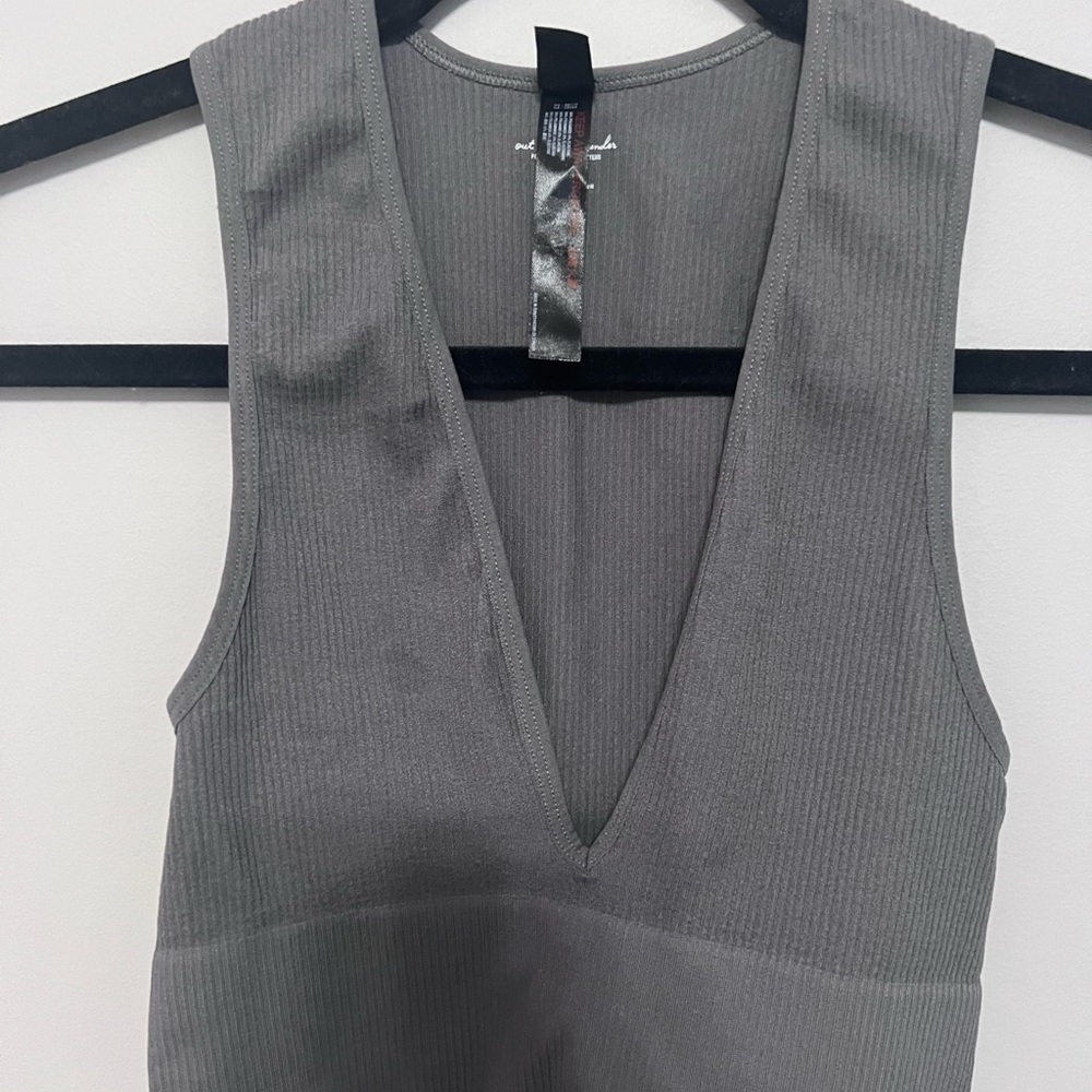 Urban Outfitters Ribbed Gray Top, Size S/P